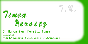 timea mersitz business card